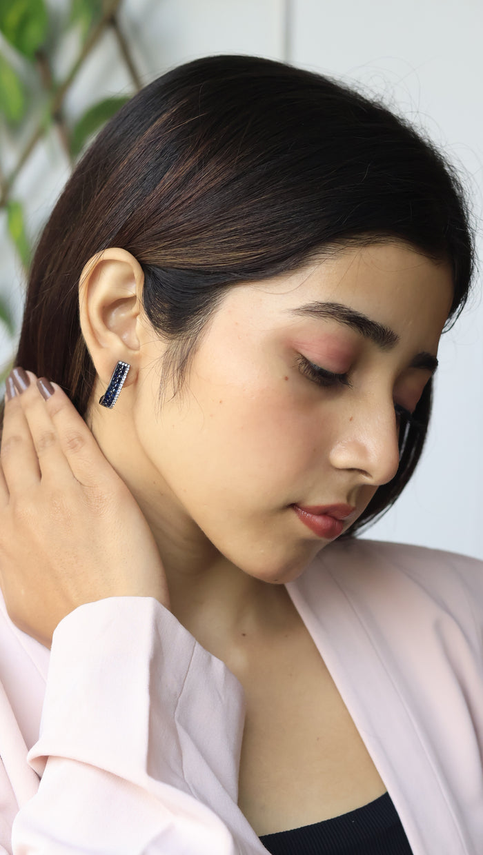 Mavour Invisible Stone Settings AD Earrings