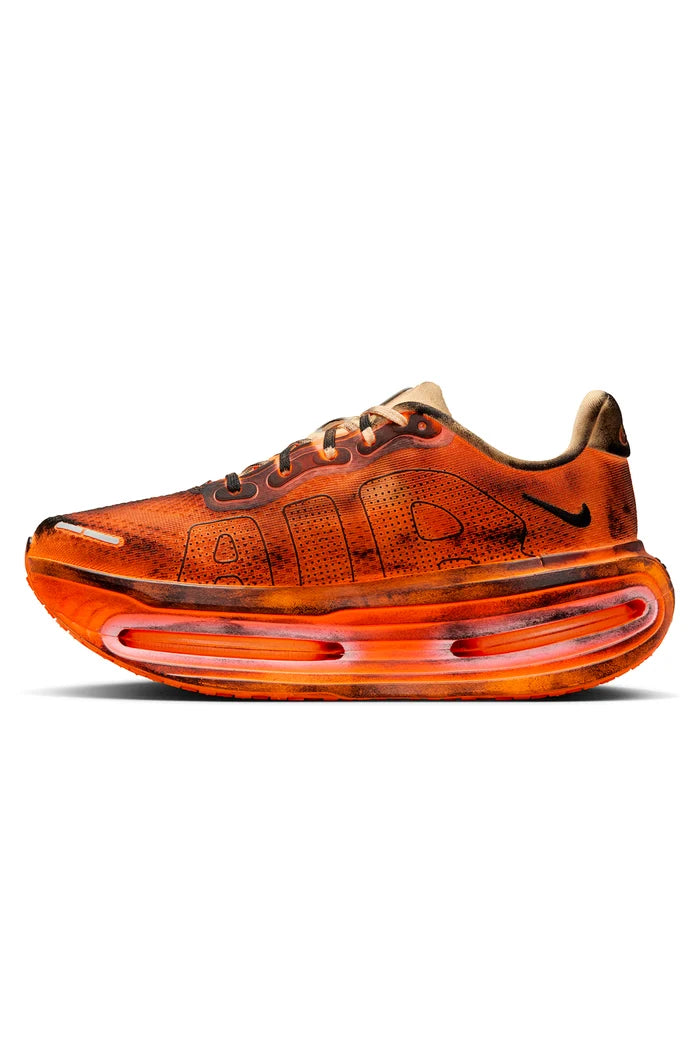 Orange and black sneaker on white background
