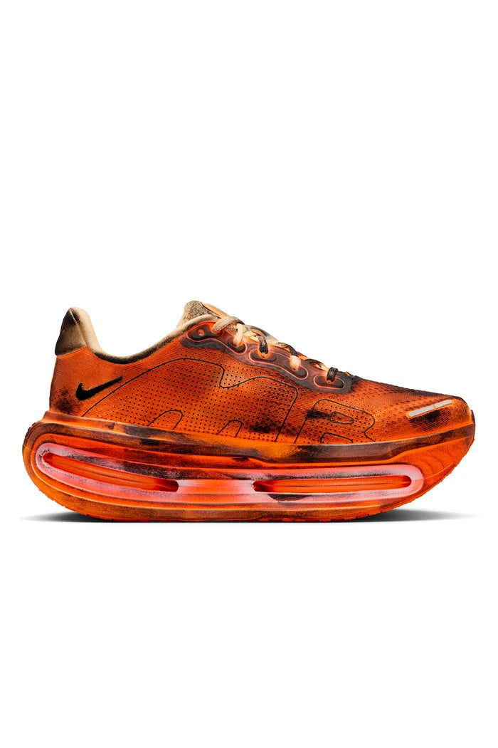 Orange and black sneaker on white background