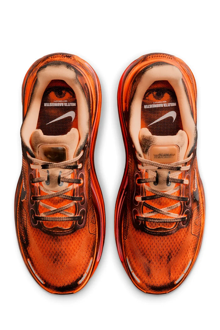 Orange and black sneaker on white background