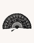 Midnight Drama Lace Hand Fan