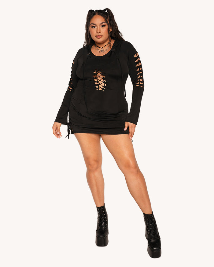 Midnight Muse Hooded Dress