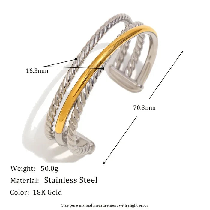 Jordan Mixed Metal Cuff