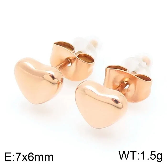 Modern Heart Studs