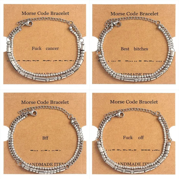 Morse Code Chain Bracelet