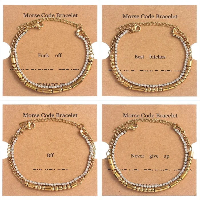 Morse Code Chain Bracelet