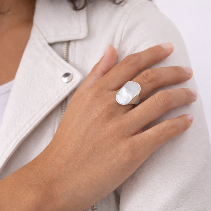 Mother of Pearl Statement Ring