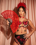 Moulin Rouge Lace Hand Fan