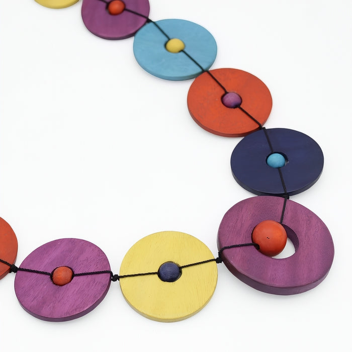Multicolor Wood Unity Necklace