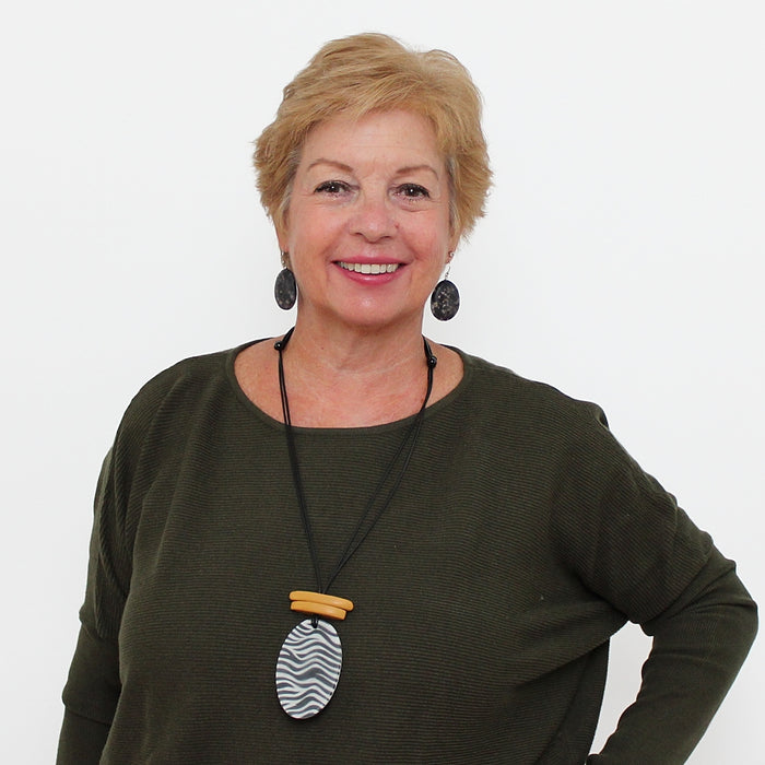 Mustard Suky Zebra Pendant - Sylca Designs - Chunky Jewelry
