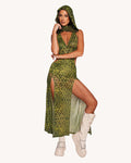 Nature Spirit Hooded Dress with Sleeves