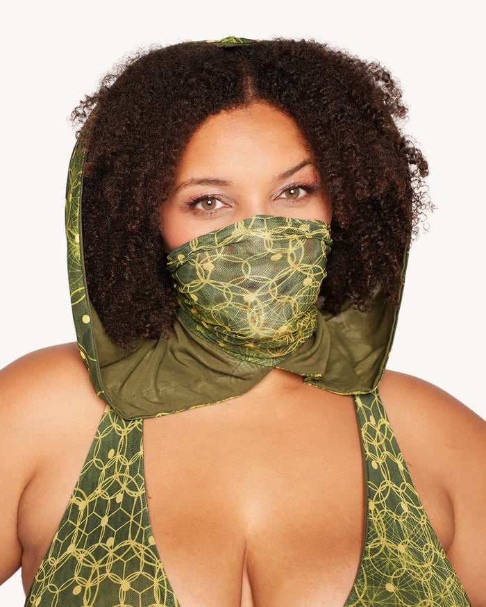 Nature Spirit Hooded Dress with Sleeves
