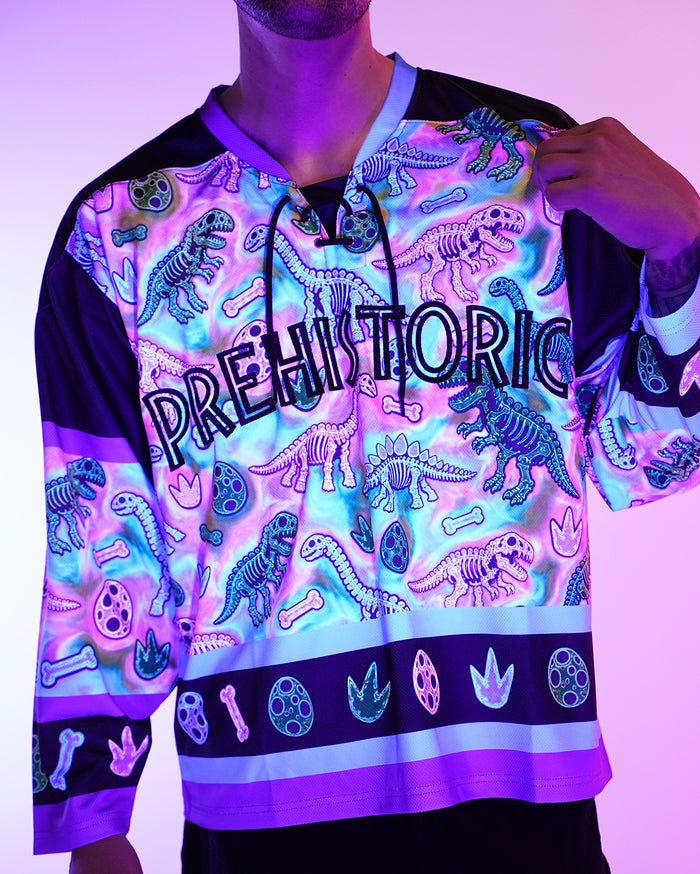 Neon Dino Hockey Jersey