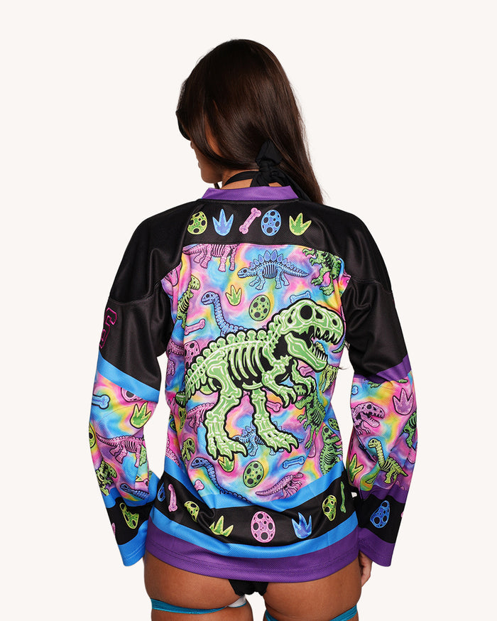 Neon Dino Hockey Jersey