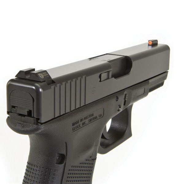 Night Fision Night Sight Set Glock 17/19/34 Orange Front U Notch Blank Rear Black Nitride