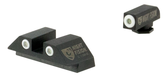 Night Fision Night Sight Set Glock 17/19/34 White Front Black Nitride
