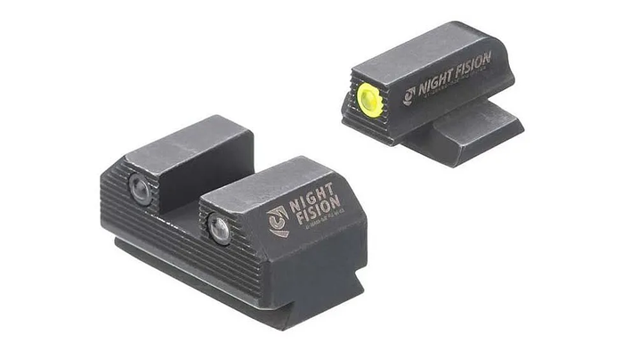 Night Fision Ready Stealth Night Sight Set Ruger Max 9 Yellow Front Black Nitride