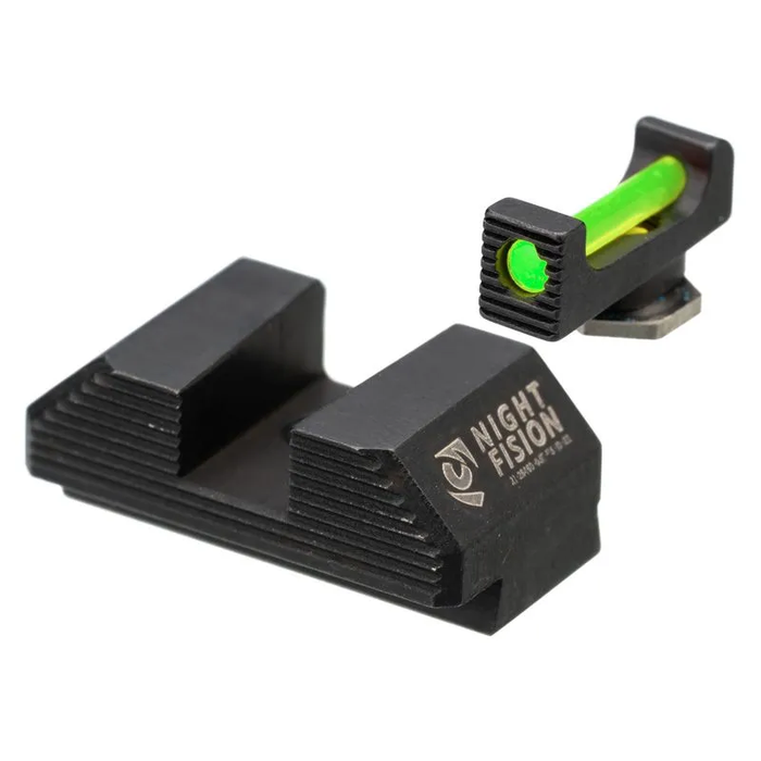 Night Fision Sight Set Glock 17/19/45/48 Green Front Black Nitride