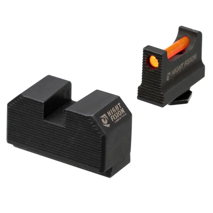 Night Fision Sight Set Glock 17/19/45/48 w/ RMR/507c/SRO/ACRO Red Front Black Nitride