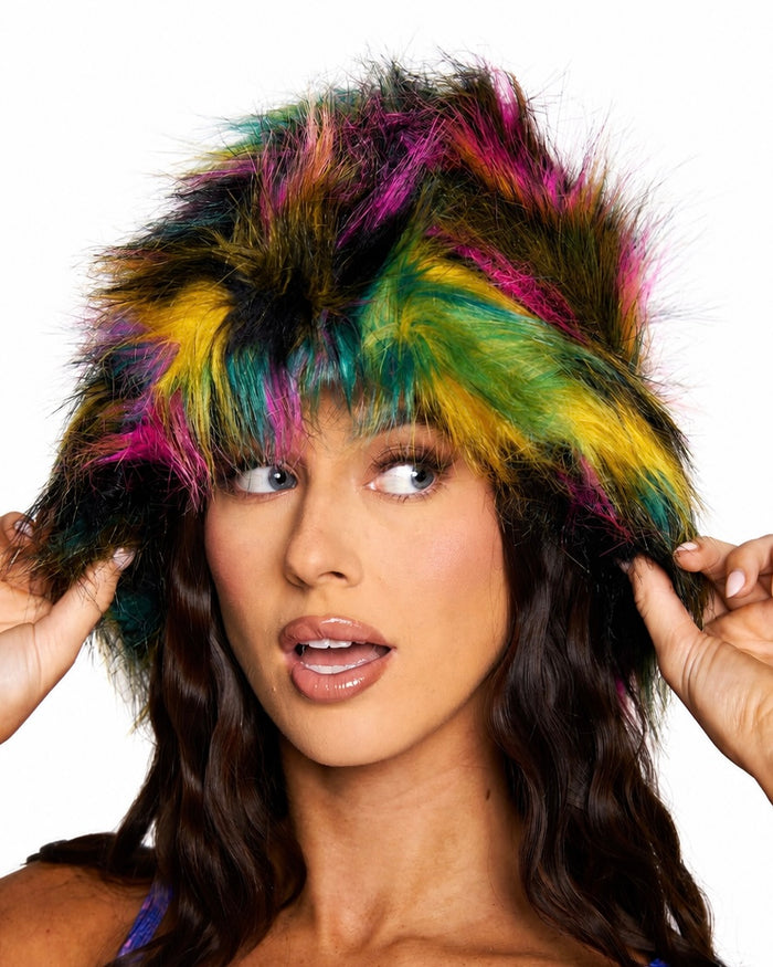 Nocturnal Vibes Furry Bucket Hat
