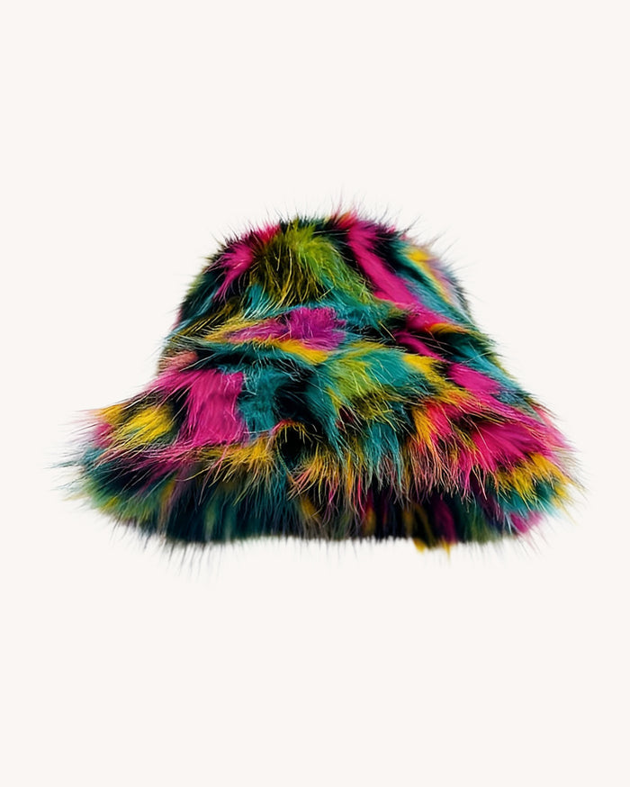 Nocturnal Vibes Furry Bucket Hat