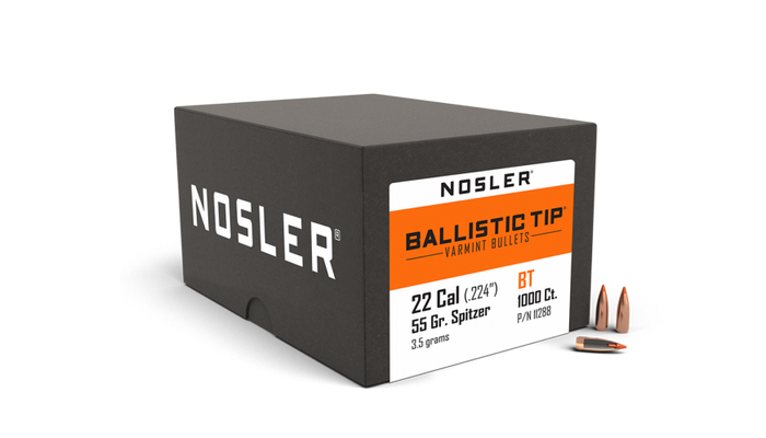 Nosler .224 Diameter 55 Grain Polymer Tip Ballistic Tip 1000 Count Bullets