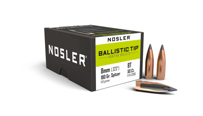 Nosler .323 Diameter 180 Grain Polymer Tip Ballistic Tip 50 Count Bullets