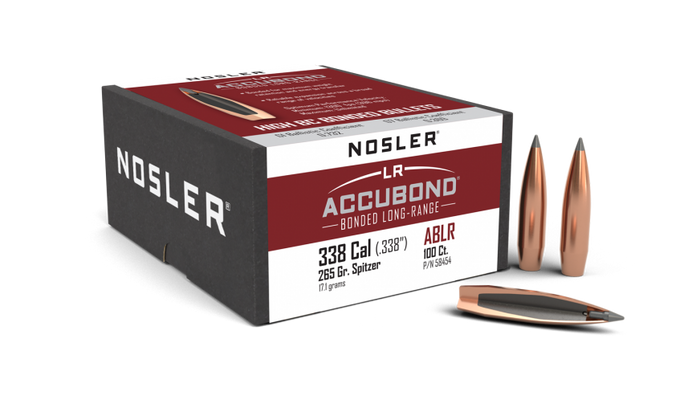 Nosler .338 Diameter 265 Grain Polymer Tip AccuBond Long Range 100 Count Bullets