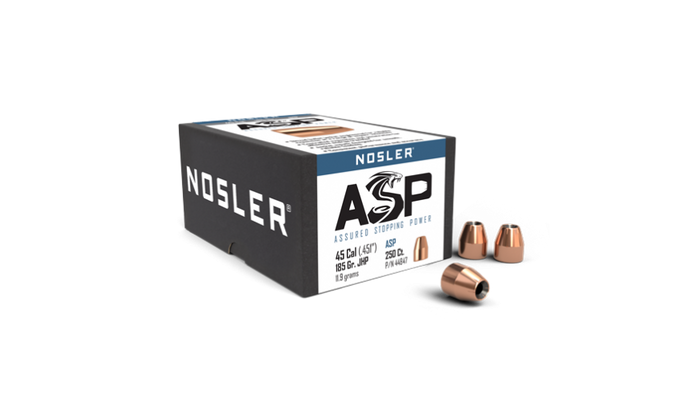 Nosler .451 Diameter 185 Grain Jacketed Hollow Point ASP Bullets