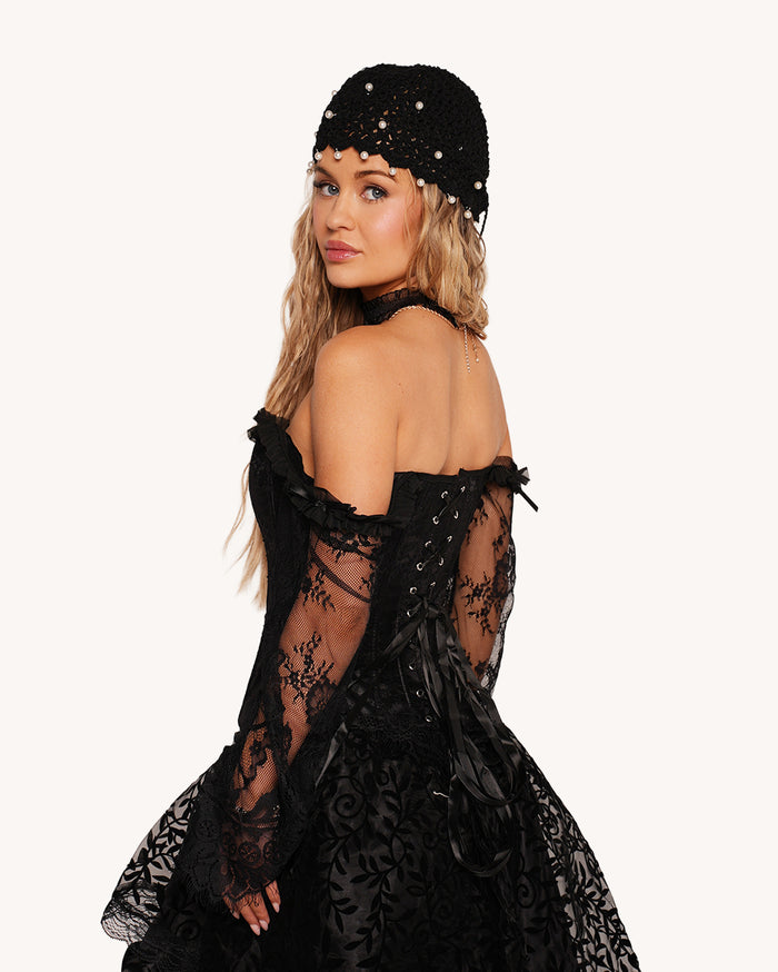 Obsidian Rose Corset Top