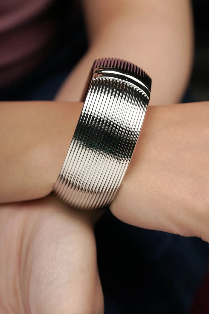 Olivia Chunky Free Size Anti Tarnish Bracelet-Silver - Single