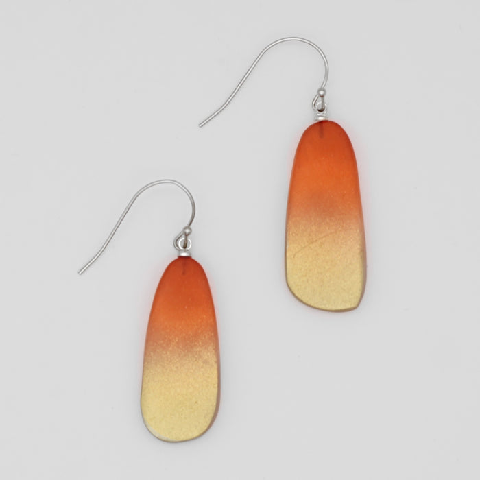 Orange and Gold Bennett Earrings - Sylca Designs - Chunky Jewelry