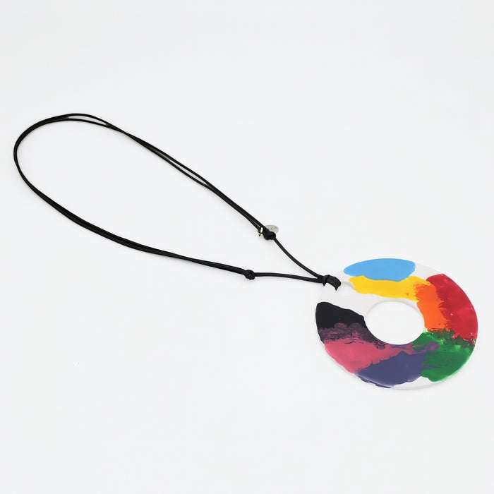 Painter’s Palette Resin Necklace