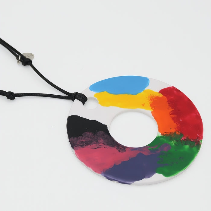 Painter’s Palette Resin Necklace