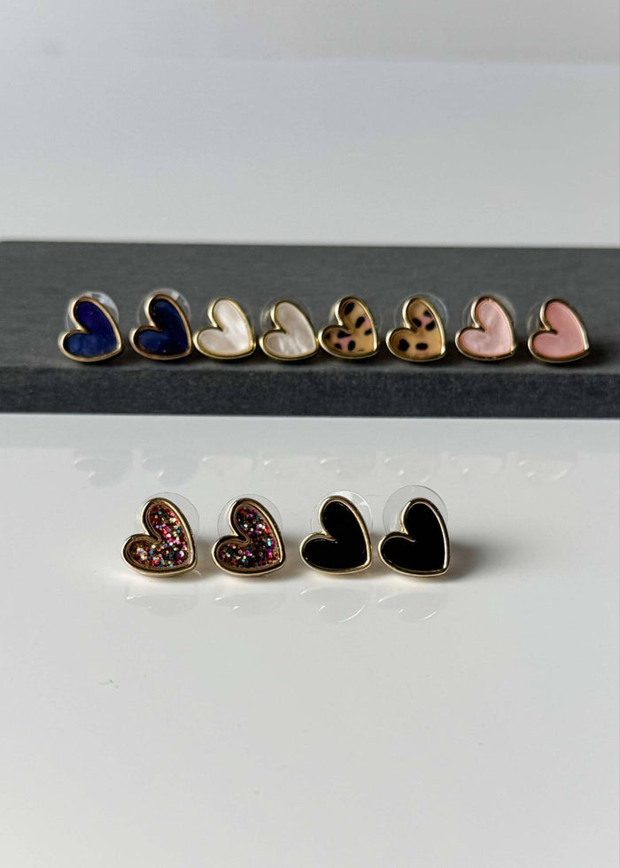 Pamela Heart Studs | FINAL SALE