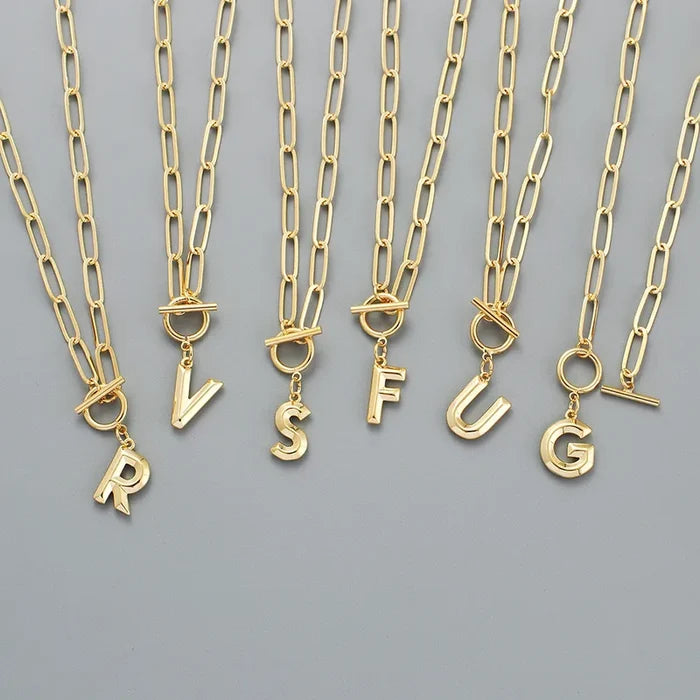 Paperclip Chain Initial Necklace | Pre-Order