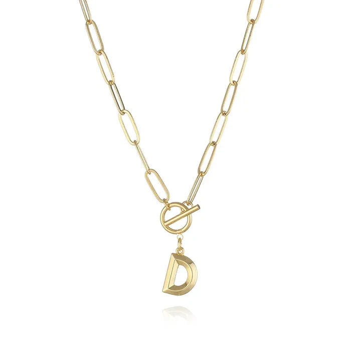 Paperclip Chain Initial Necklace | Pre-Order
