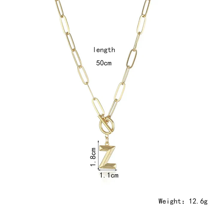 Paperclip Chain Initial Necklace | Pre-Order