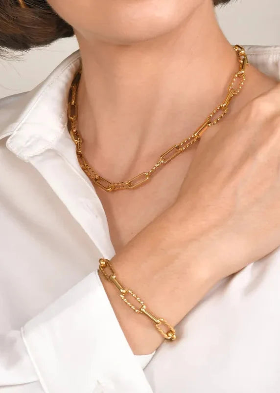 Patchwork Chain Link Necklace