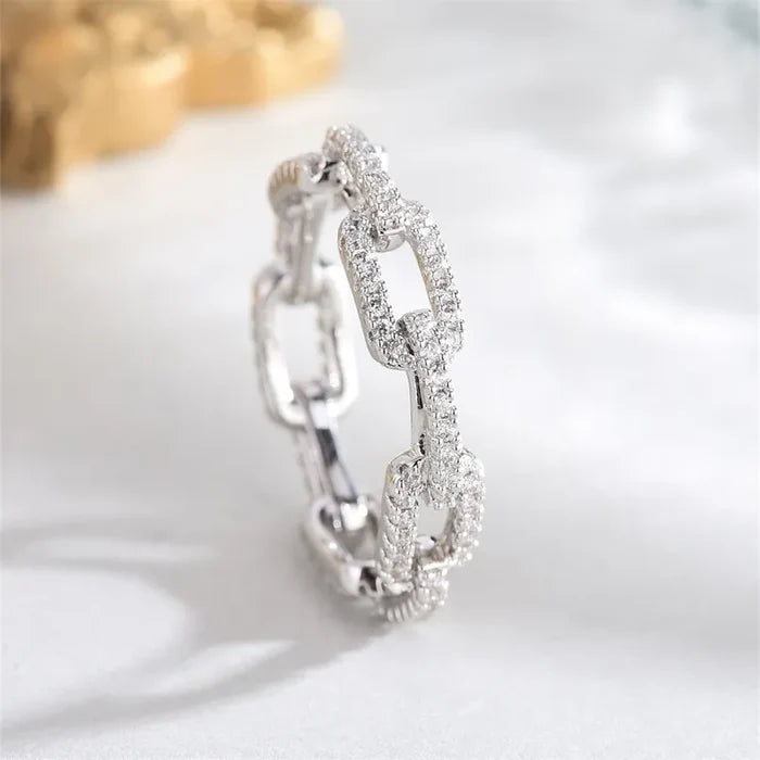 Pavé Chain Link Ring | FINAL SALE