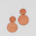 Peach Double Bead Sarah Earrings - Sylca Designs - Chunky Jewelry