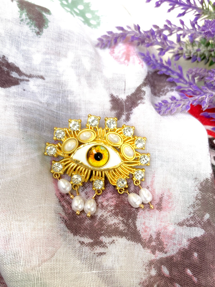 Pearl Eye Brooch