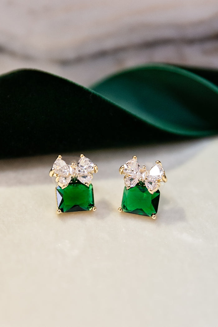 Perfectly Present Studs in Green | Final Sale