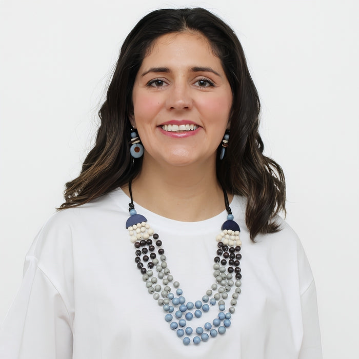 Petite Grey Ombre Necklace - Sylca Designs - Chunky Jewelry