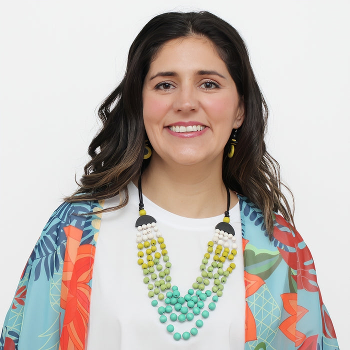 Petite Turquoise Ombre Necklace - Sylca Designs - Chunky Jewelry