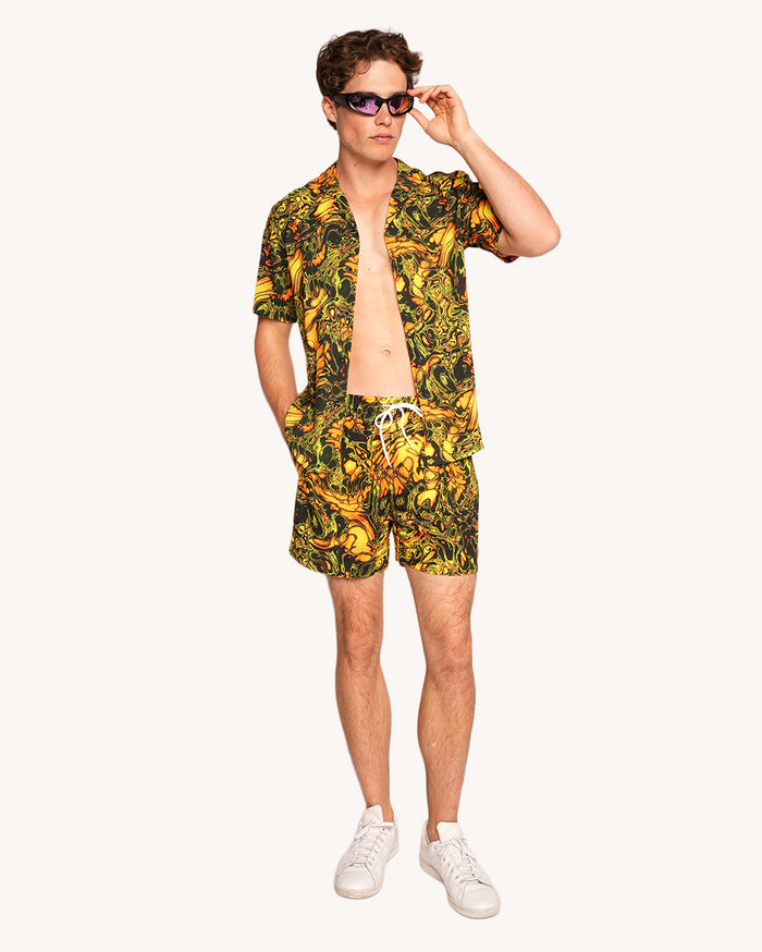Planet Swirl Camp Shorts