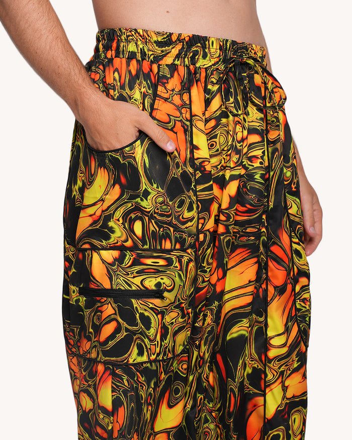Planet Swirl Unisex Harem Pants-Men