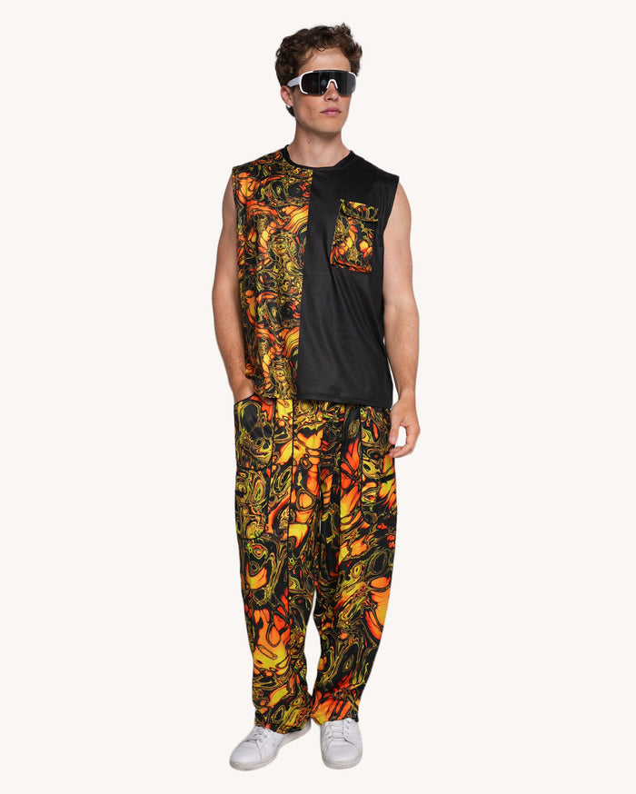 Planet Swirl Unisex Harem Pants-Men