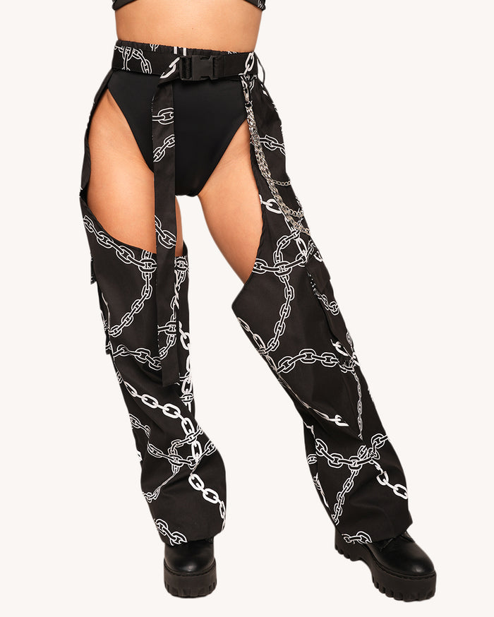 Power Surge Silver Reflective Chaps