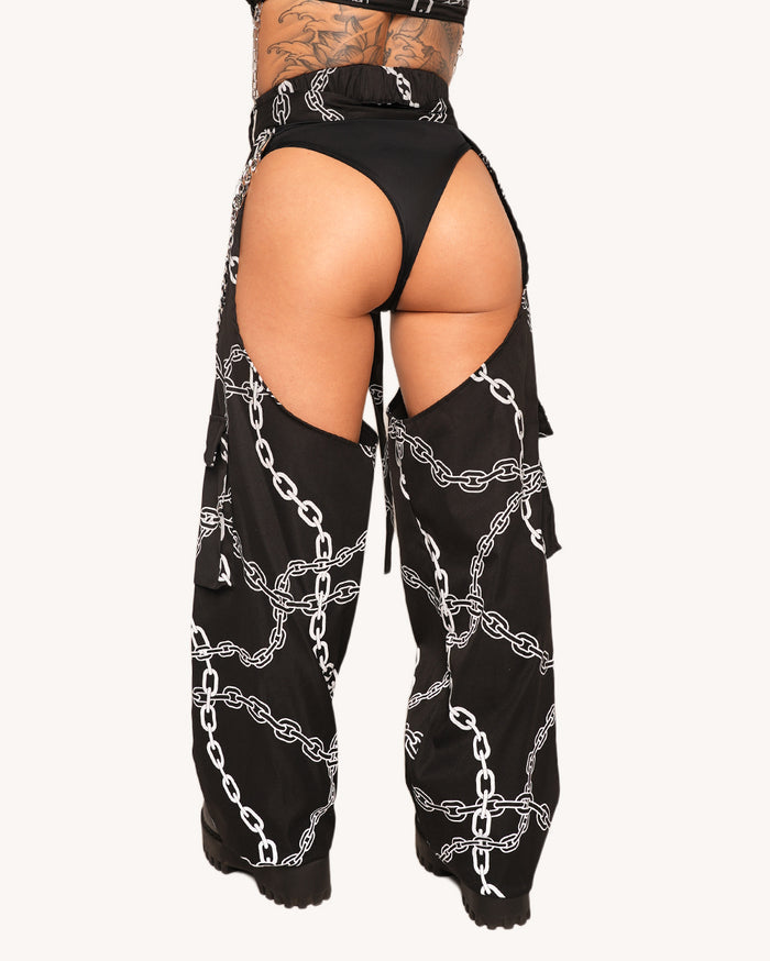 Power Surge Silver Reflective Chaps